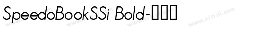 SpeedoBookSSi Bold字体转换